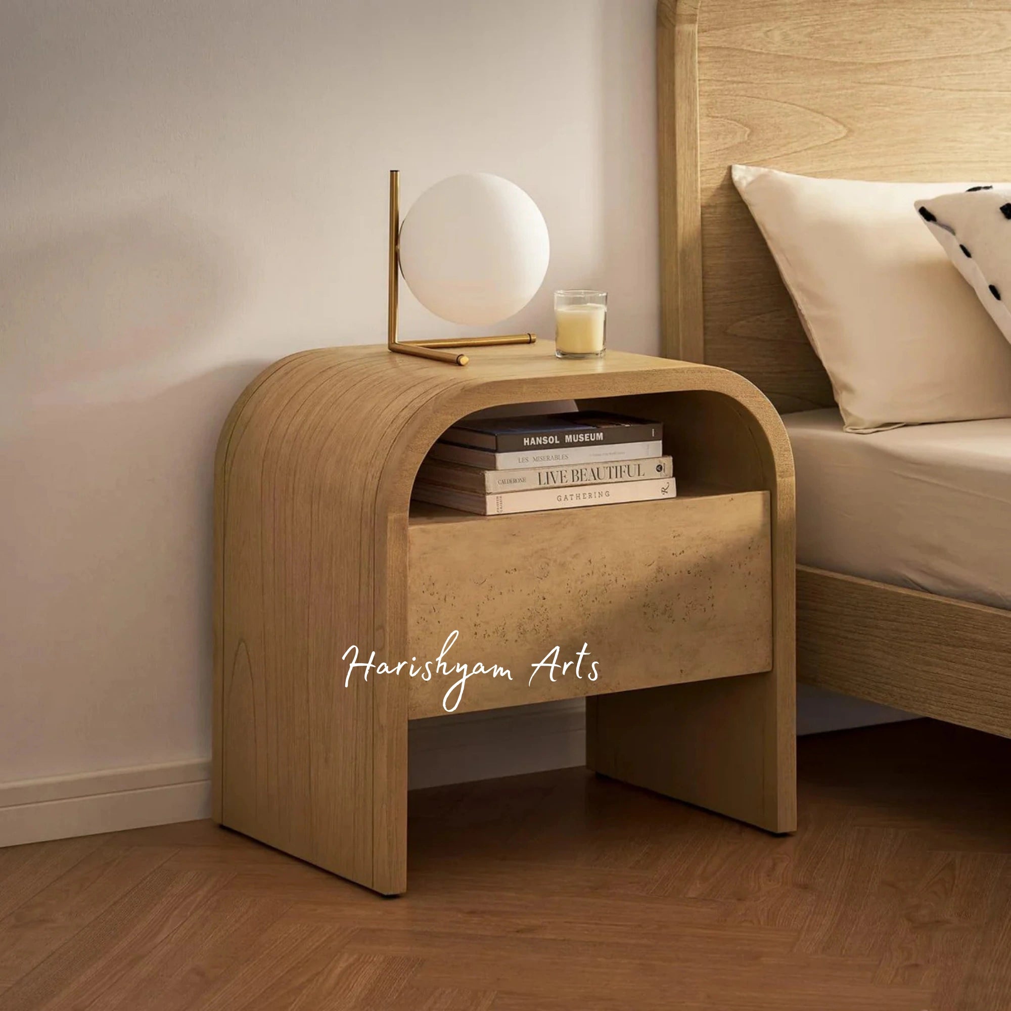 Designer Crescent Bedroom Side Table