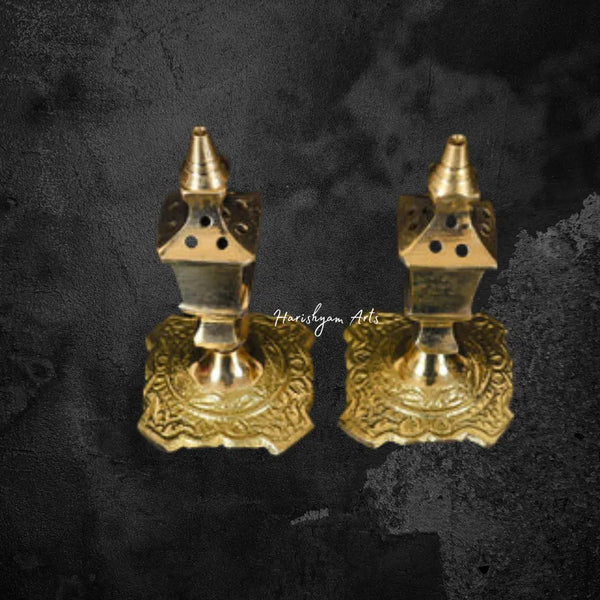 Divine Ambiance Brass Incense Holder Pair