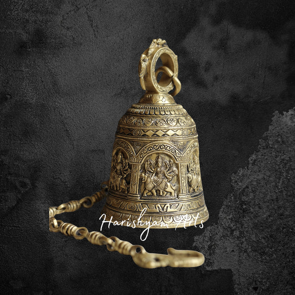 Divine Brass Durga Bell for Mandir and Festival Rituals