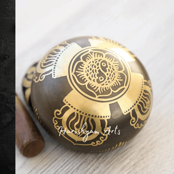 Dorje Symbol Singing Bowl Gift Set for Protection and Wellness