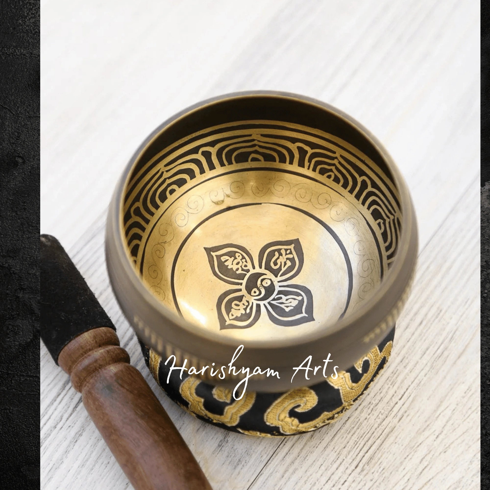 Dorje Symbol Singing Bowl Gift Set for Protection and Wellness