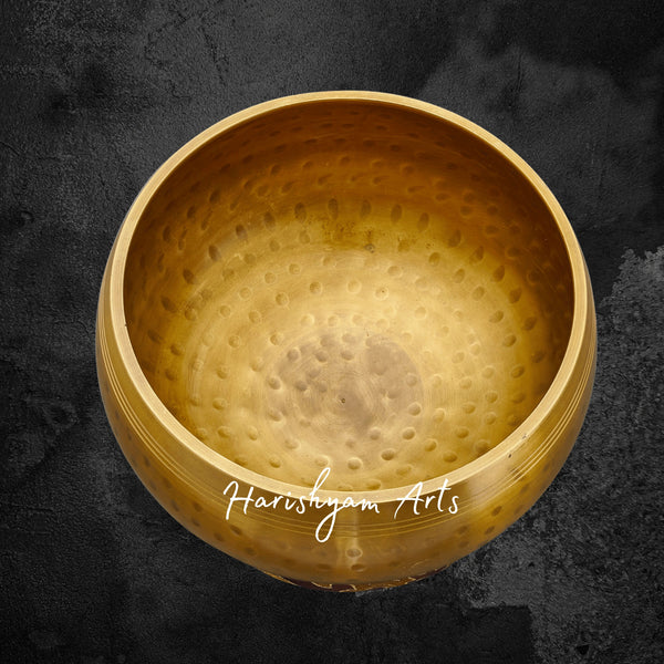 Dotted Design Sound Bowl for Chakra Balancing and Mindfulness