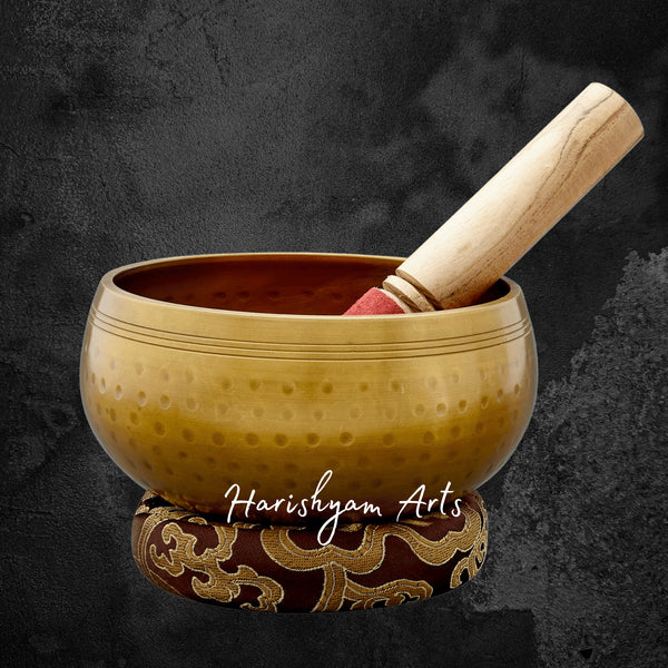Dotted Design Sound Bowl for Chakra Balancing and Mindfulness