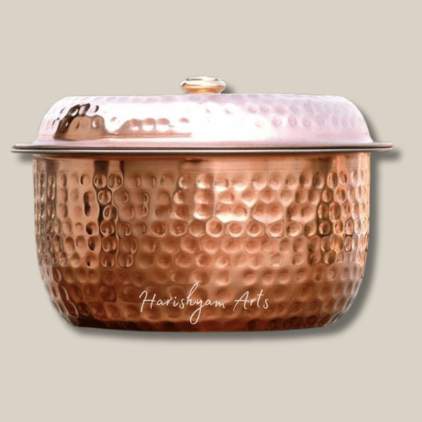 Dual Layer Casserole Pot with Pure Copper and Stainless Steel for Elegant Serving