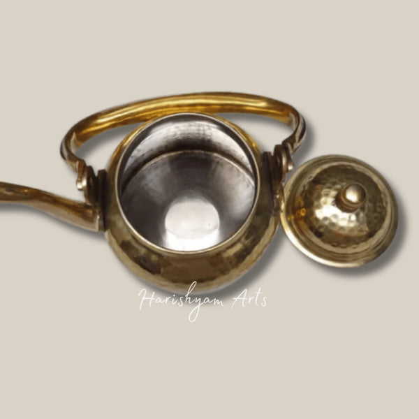 Elegant Brass Kettle for Serving Tea and Hot Beverages