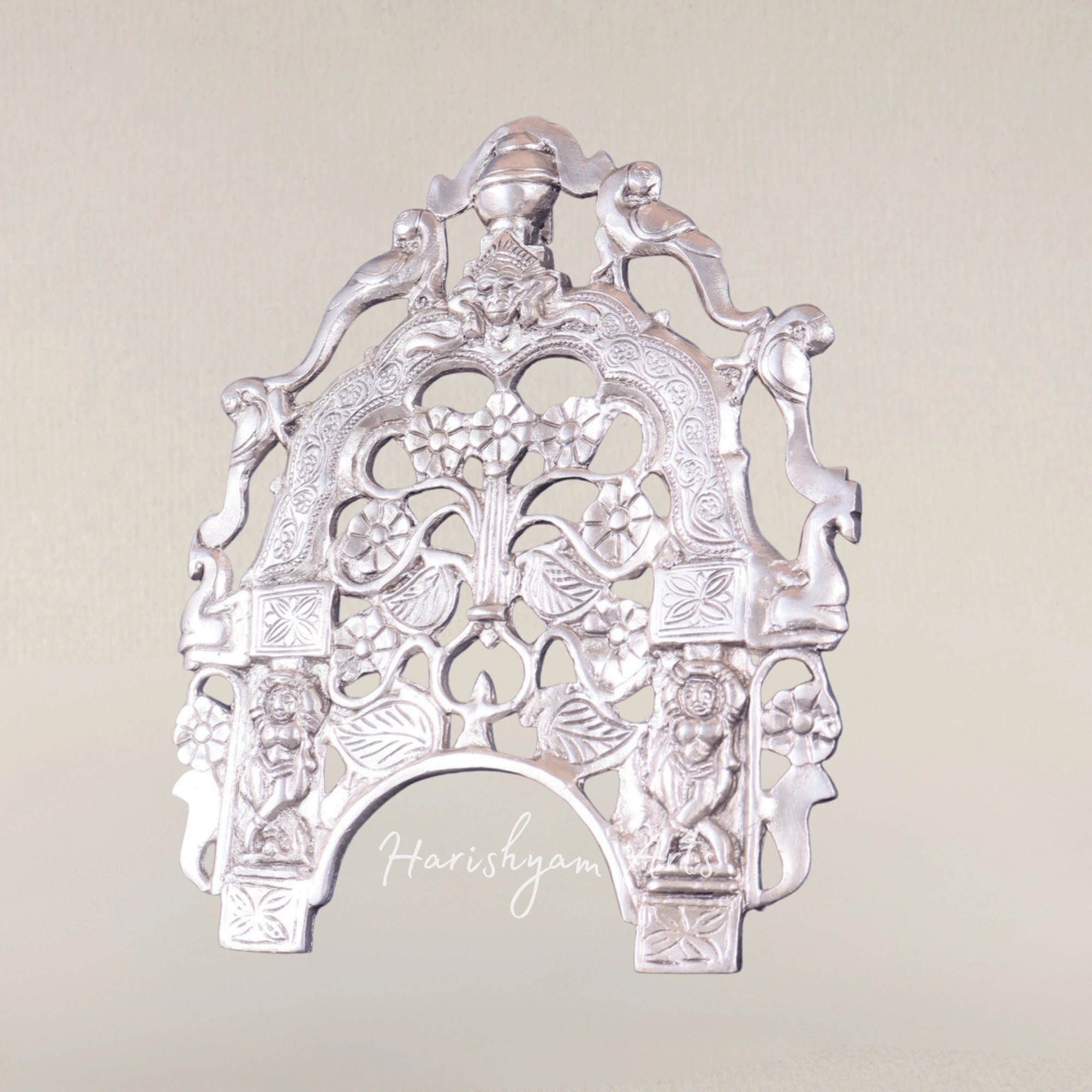 Elegant Silver Plated Brass Prabhavali Decorative Hanging