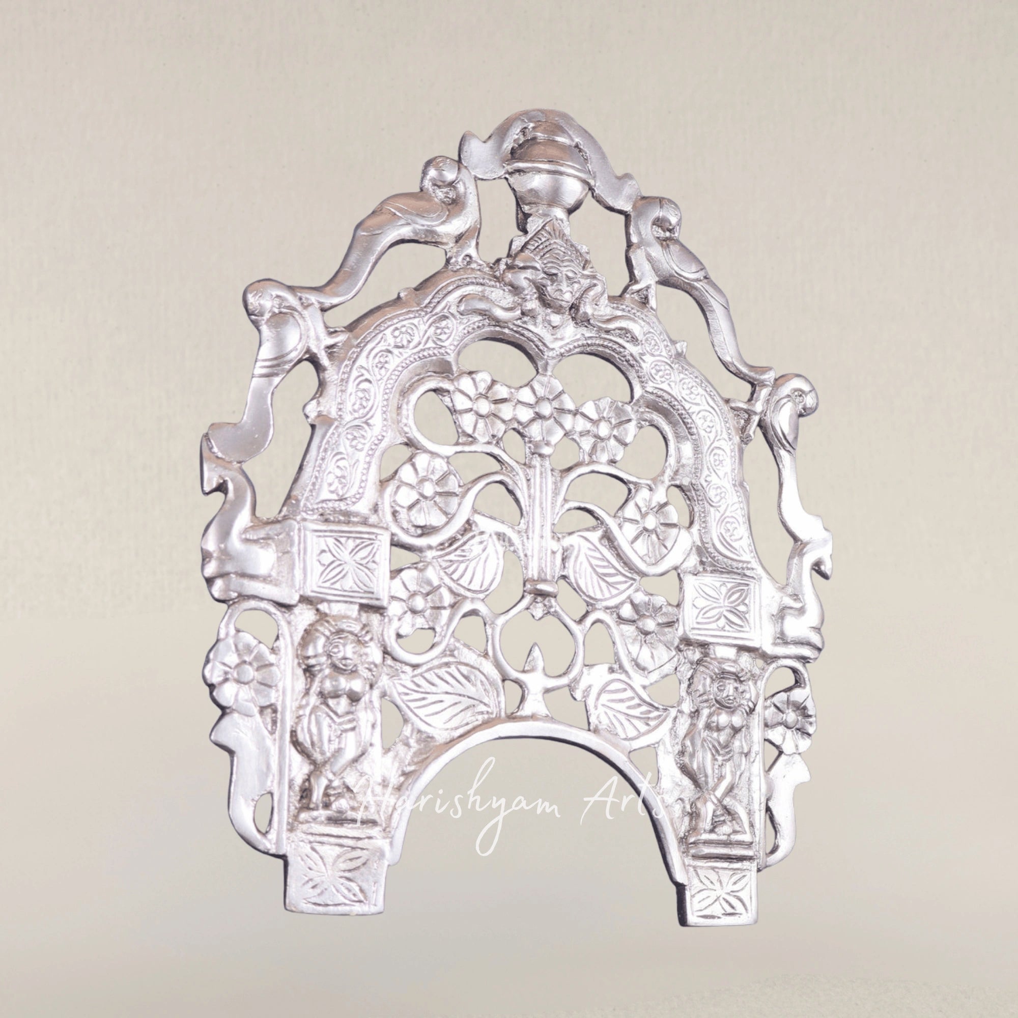 Elegant Silver Plated Brass Prabhavali Decorative Hanging
