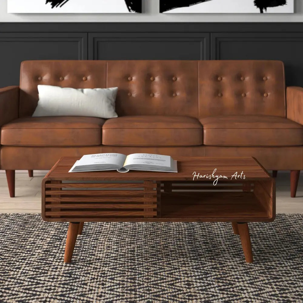 Elegant Storage 4 Leg Coffee Table