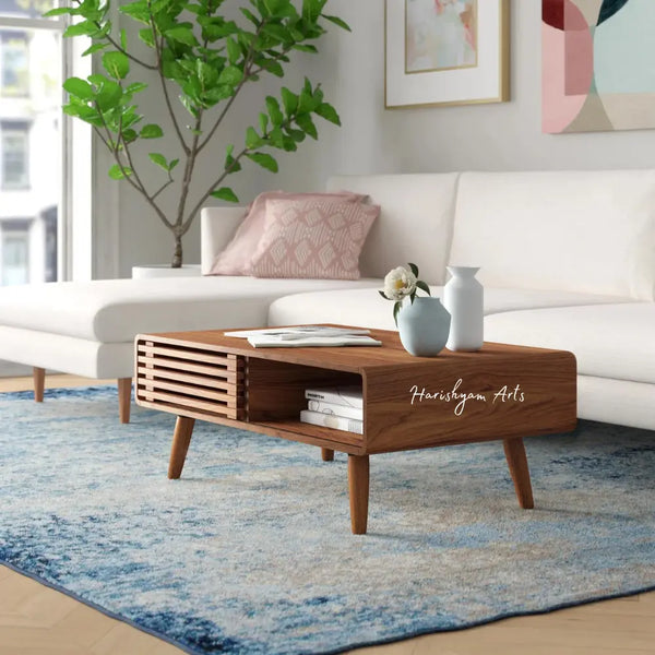 Elegant Storage 4 Leg Coffee Table