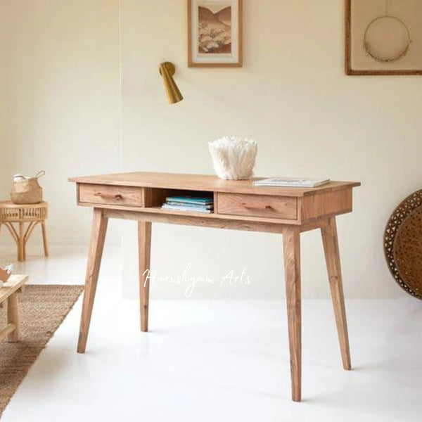 Elegant Study Table with Dual Storage Drawers