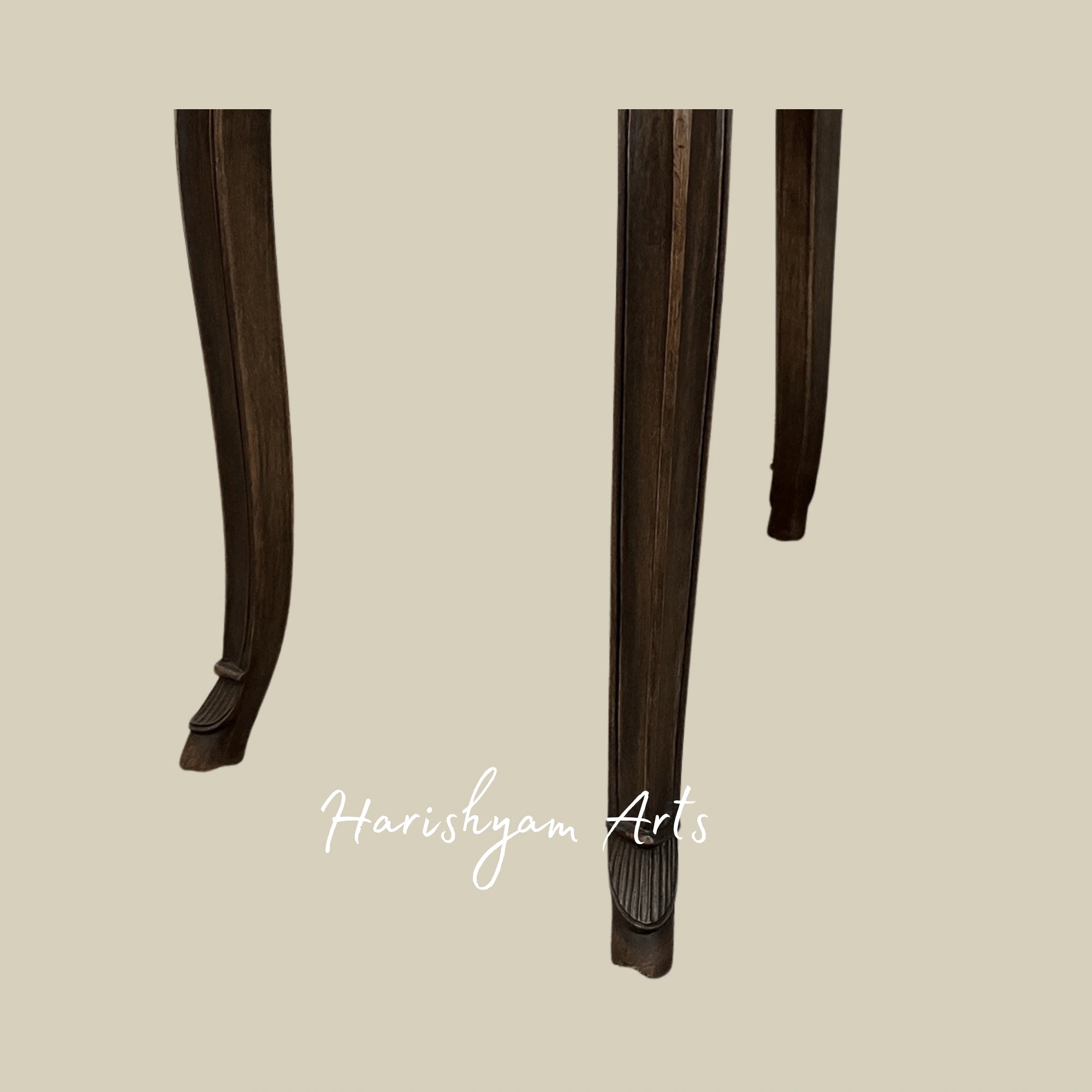 French Wooden Nightstand with Elegant Cabriole Legs