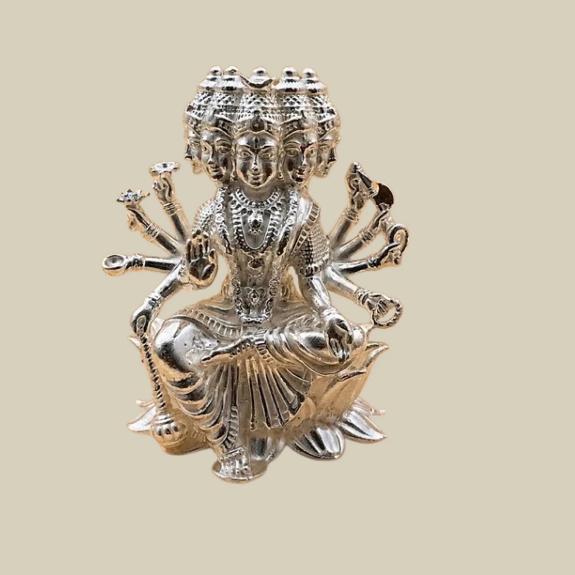 Gayathri Devi Sacred Goddess Gold Statue
