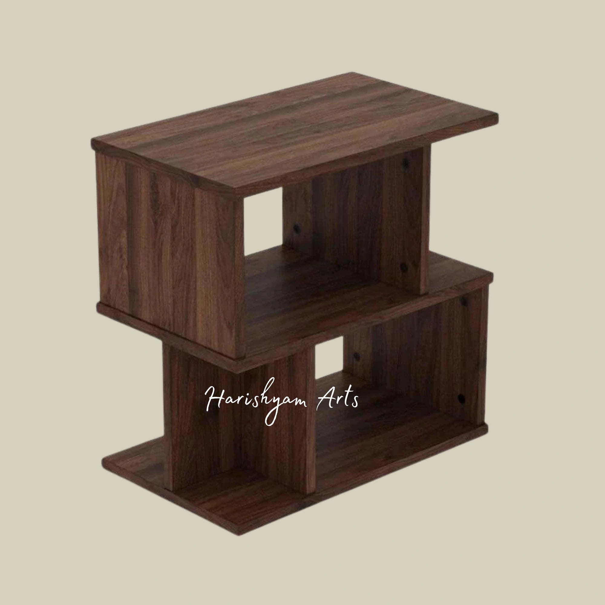 Geometric Pattern Side Table for Bedroom