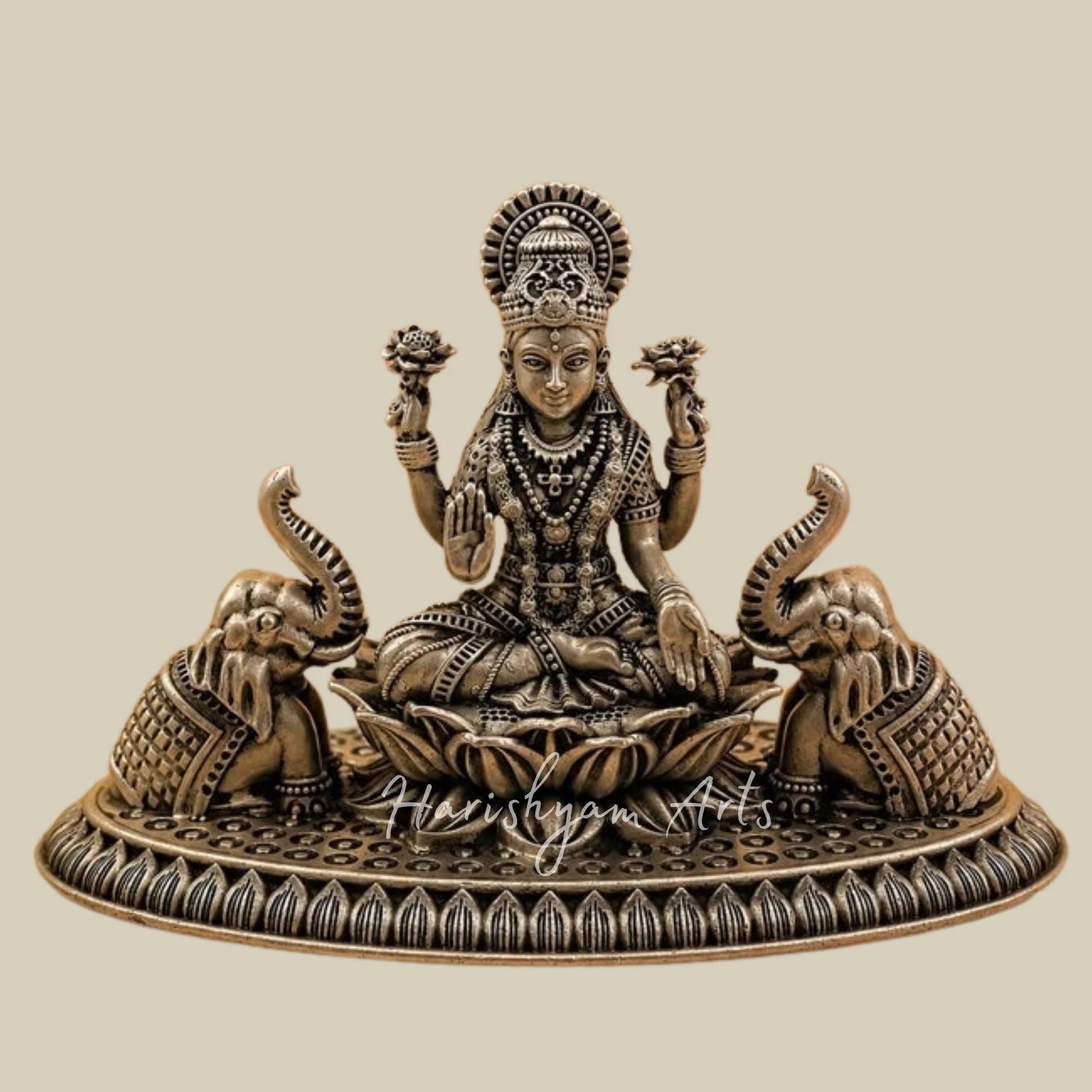 Goddess Lakshmi Prosperity and Fortune Gold Idol