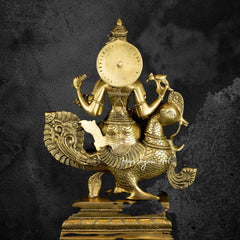 Saraswati Mata Brass Statue 19"