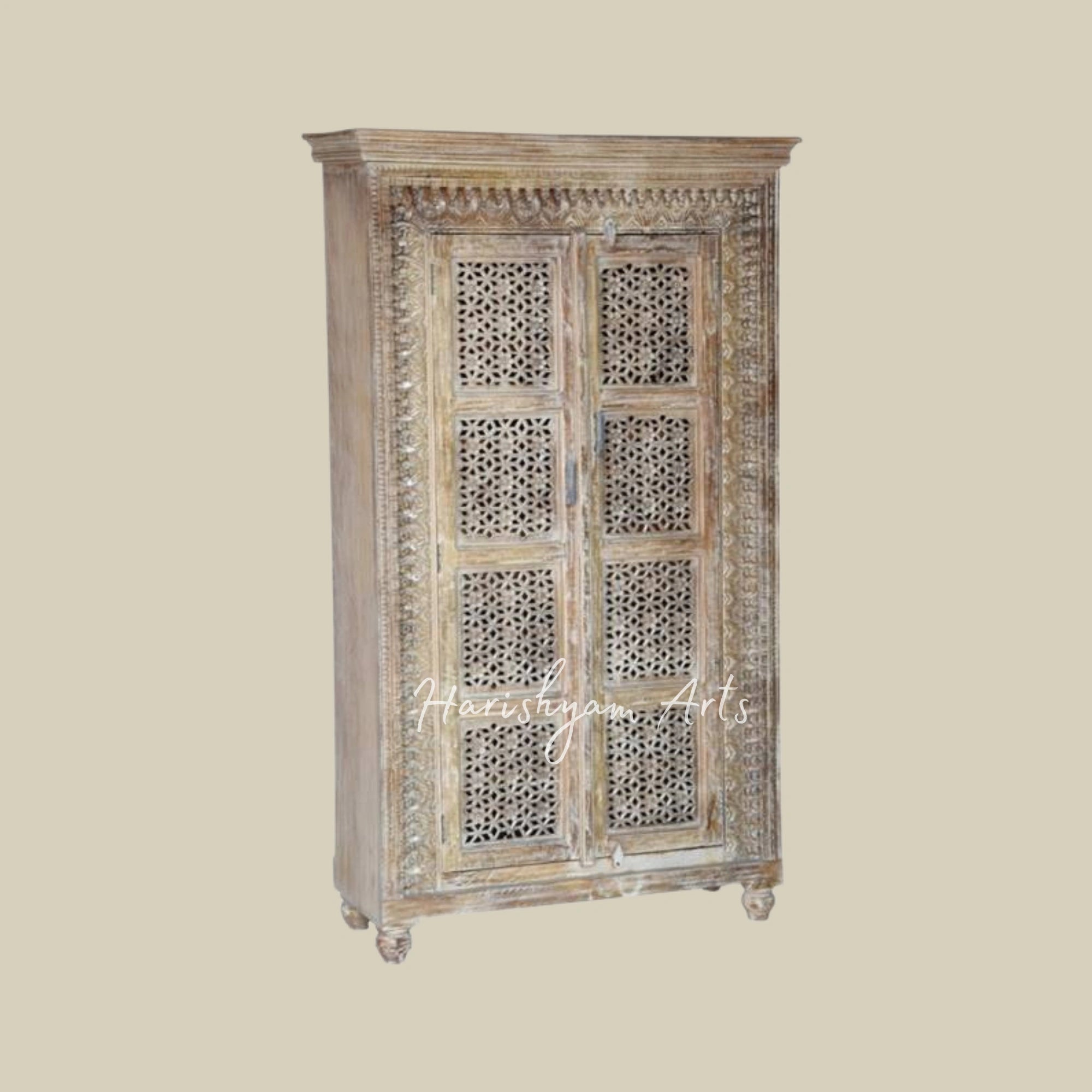 Hand-Carved Wooden Shoe Rack & Cabinet with Traditional Design6