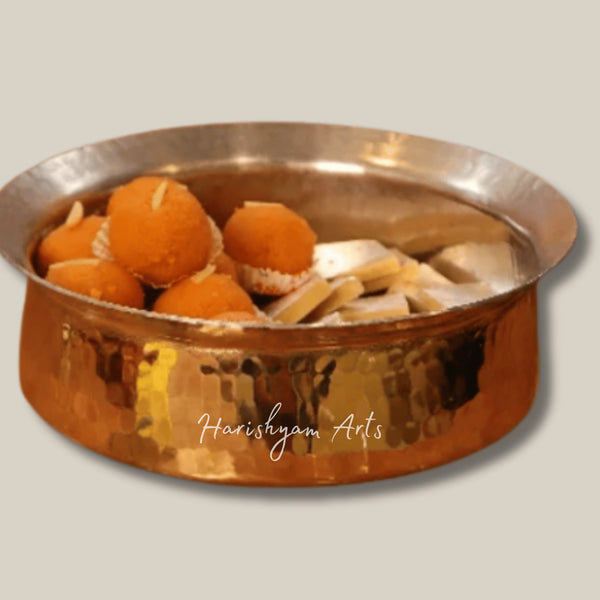 Handcrafted Brass Lagaan Pot for Traditional Indian Cooking
