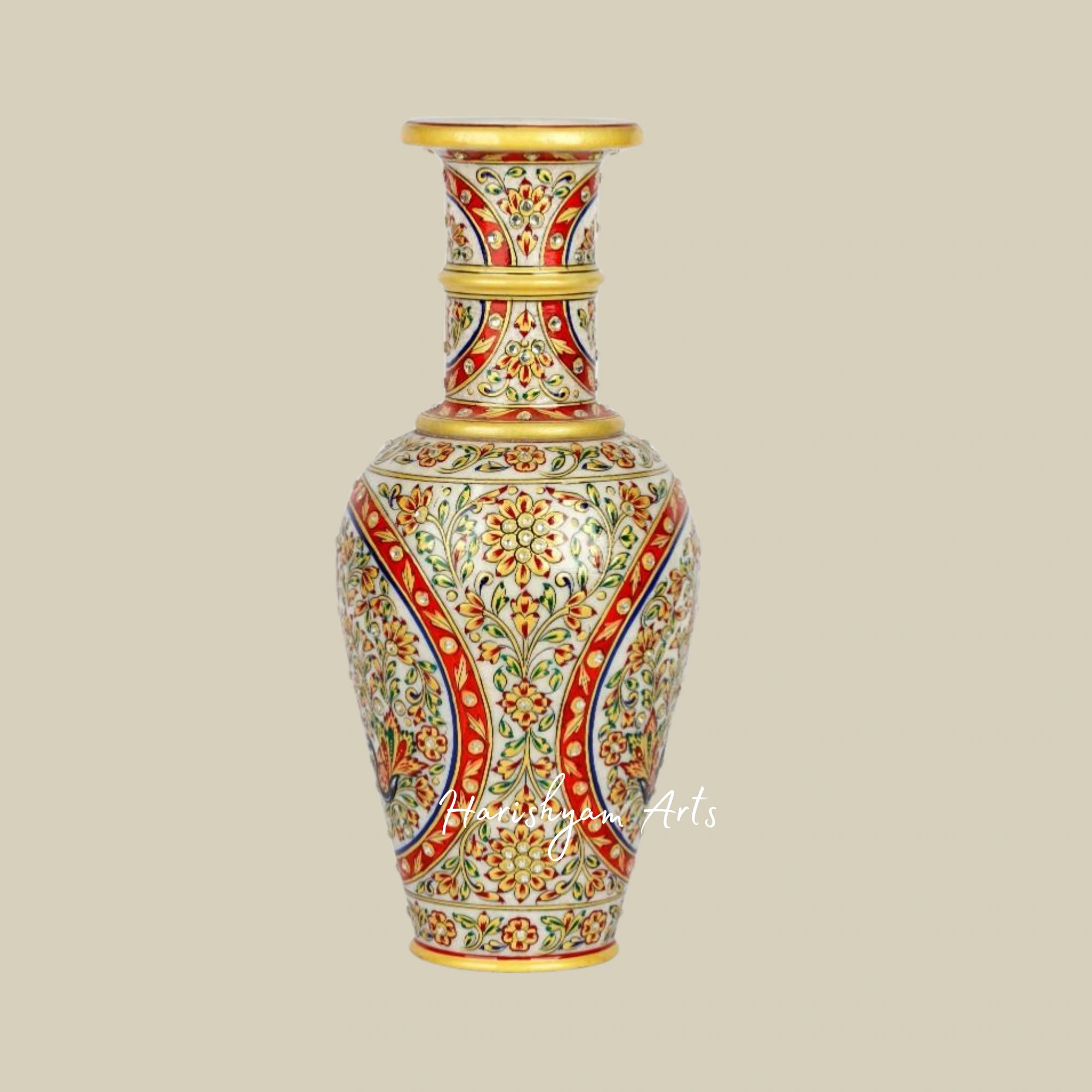 Handcrafted Marble Flower Vase - Elegant Home Accent Piece3