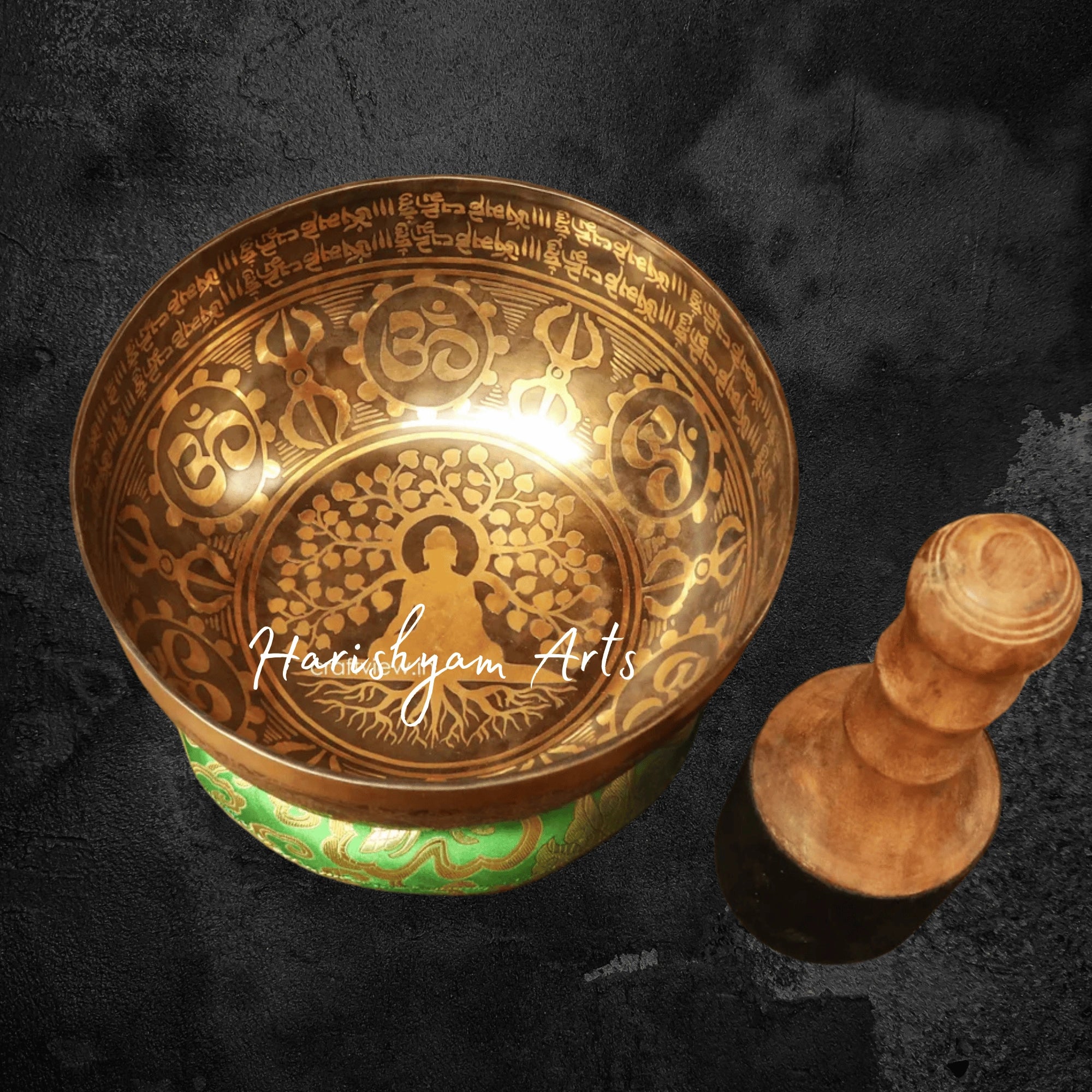 Handmade Bodhi Tree Sound Healing Bowl for Spiritual AwakeningC
