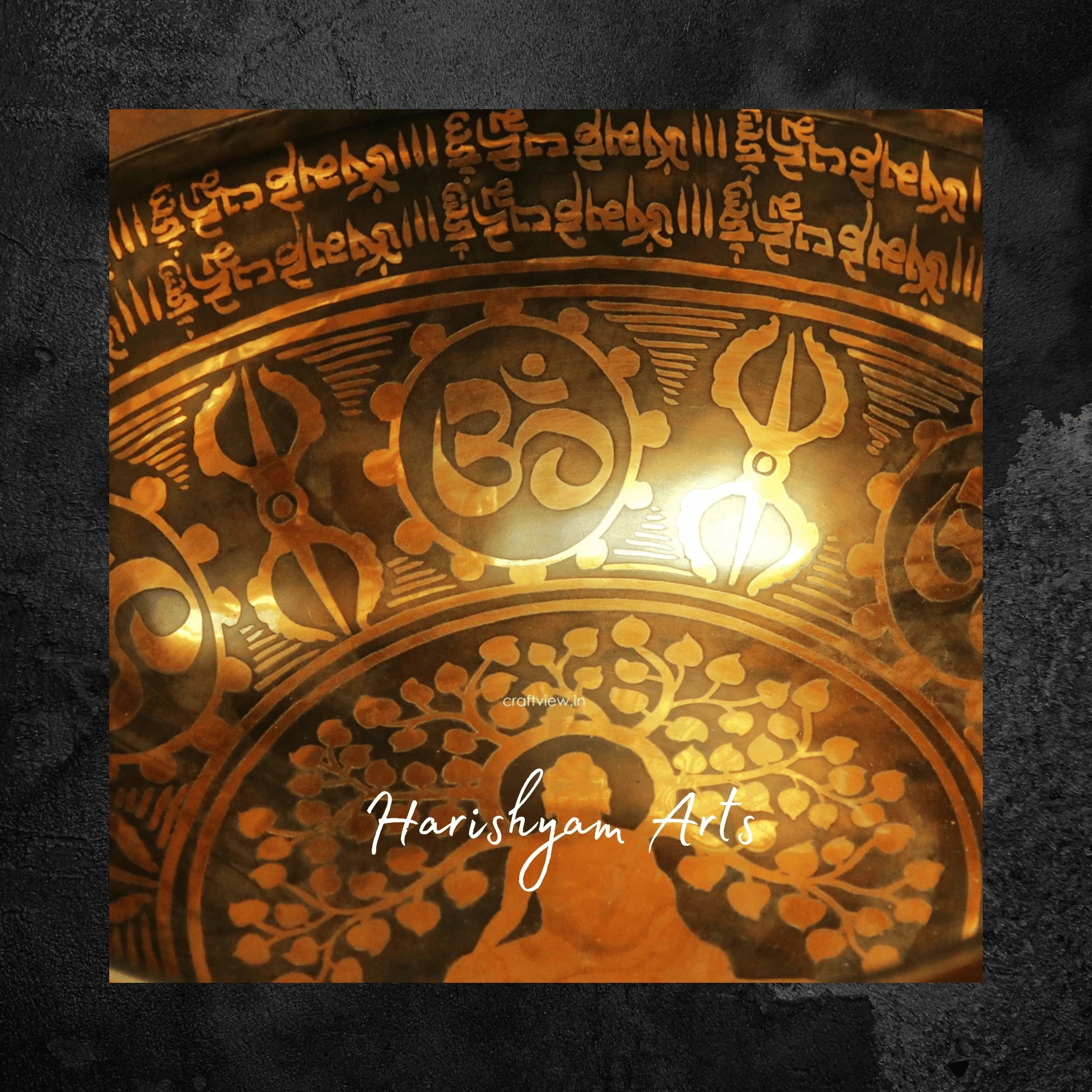 Handmade Bodhi Tree Sound Healing Bowl for Spiritual AwakeningC