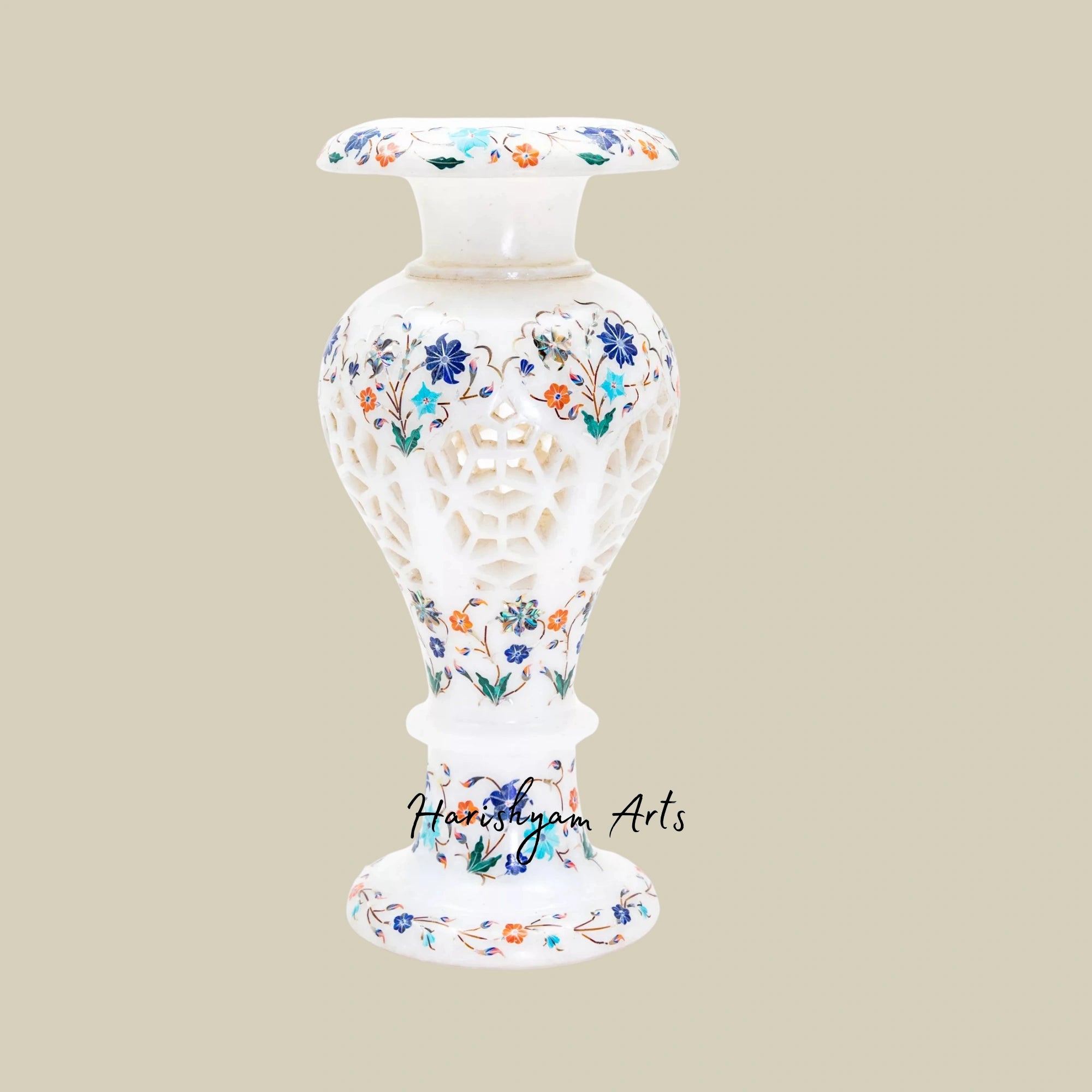 Handcrafted Marble Vase – Artistic Design for Home Decoration1