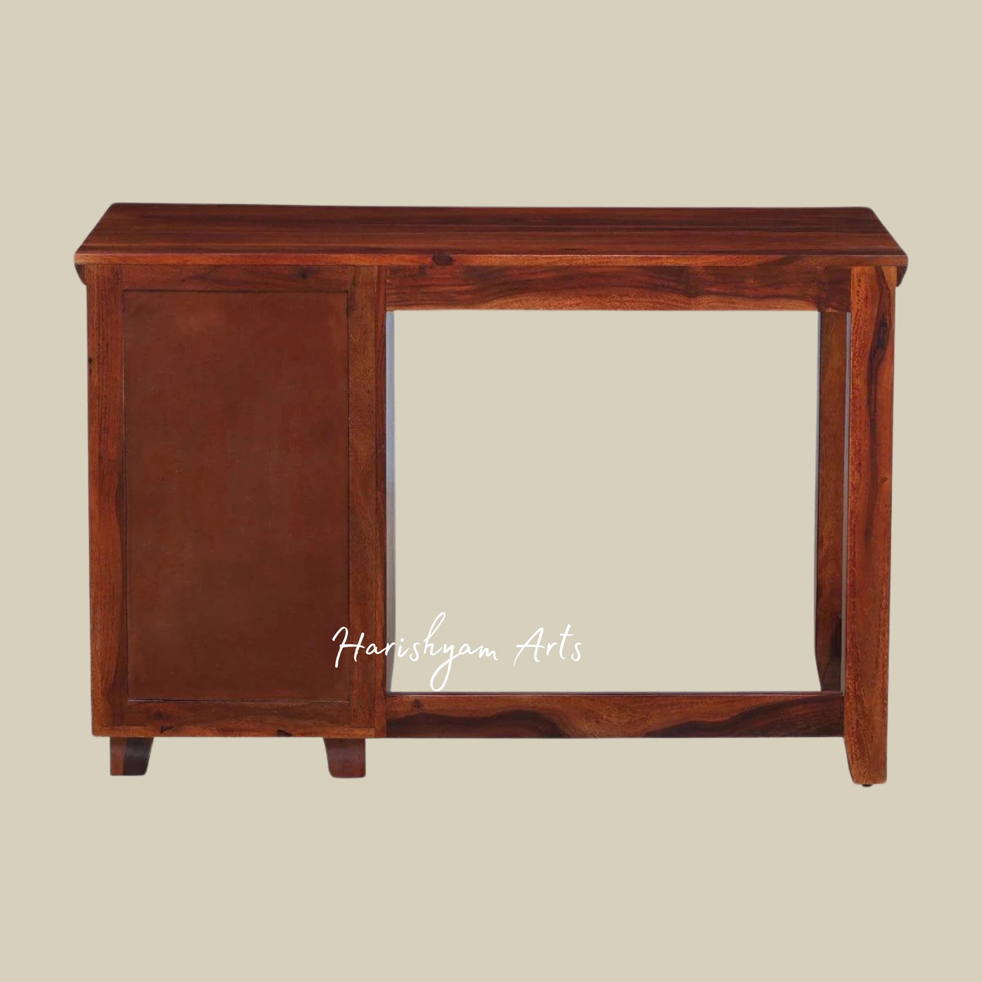 Honey Oak Finish Wooden Writing Table