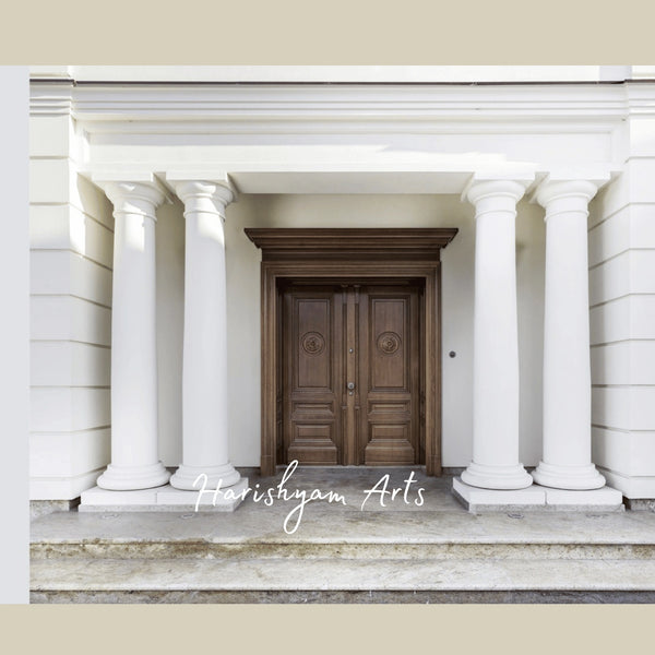 Imperial Classic Main Double Door – Grand Entrance Solid Wood Door with Neo-Classical Design