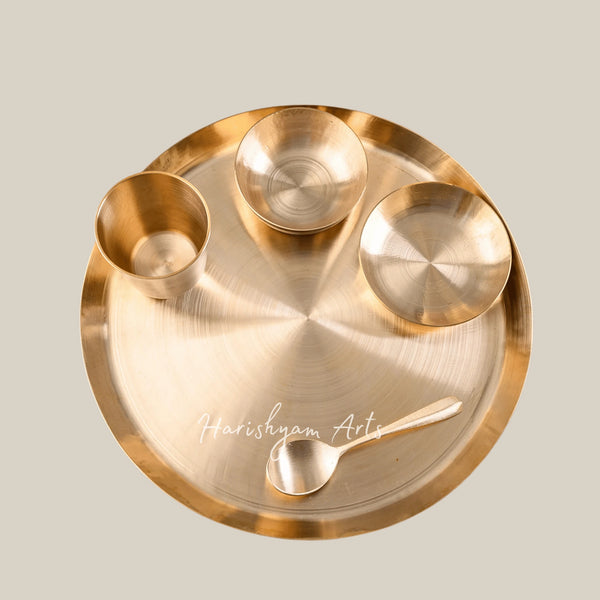 Luxury Kansa Tableware Set of Six – Handcrafted Bronze Crockery