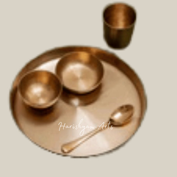 Kansa Bronze Thali Set for Traditional Indian Meals