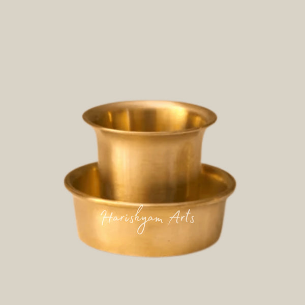 Kansa Tulsi Davara Tumbler Set for South Indian Style Serving