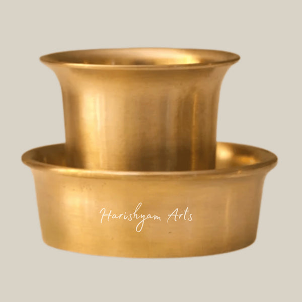 Kansa Tulsi Davara Tumbler Set for South Indian Style Serving