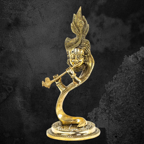 Krishna With Flute Brass Figurine