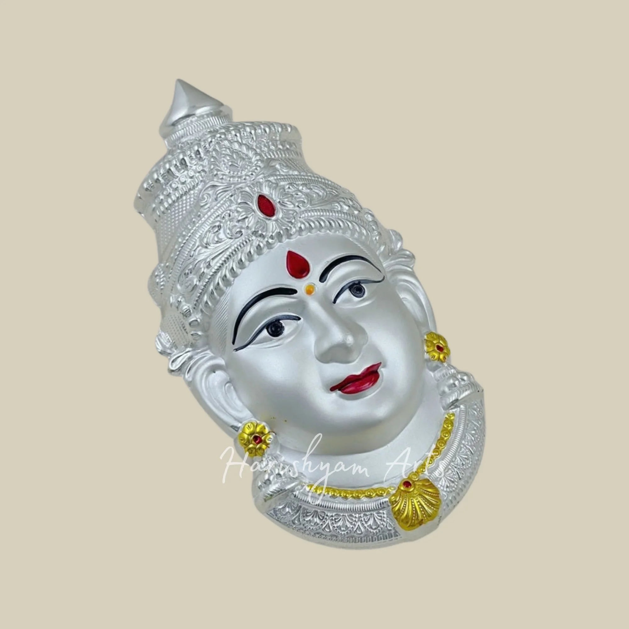 Lakshmi Devi Auspicious Silver Mukhwada
