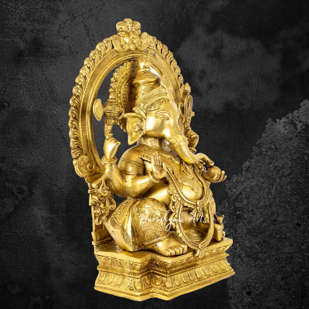 Kirtimukh Ganesha Brass Statue 18"