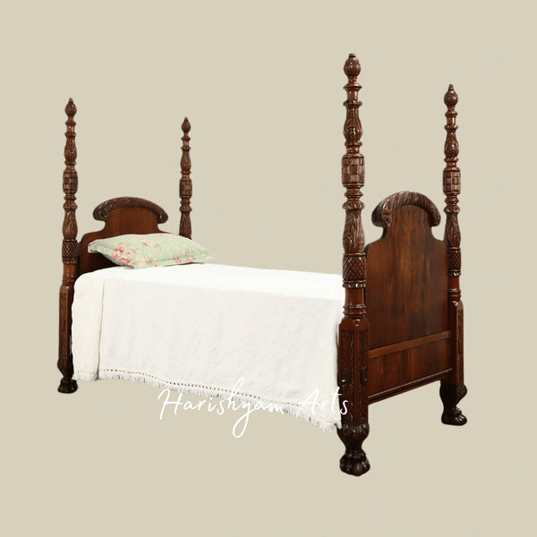 Luxury Antique Wooden Four Poster Bed Timeless Heritage Collection