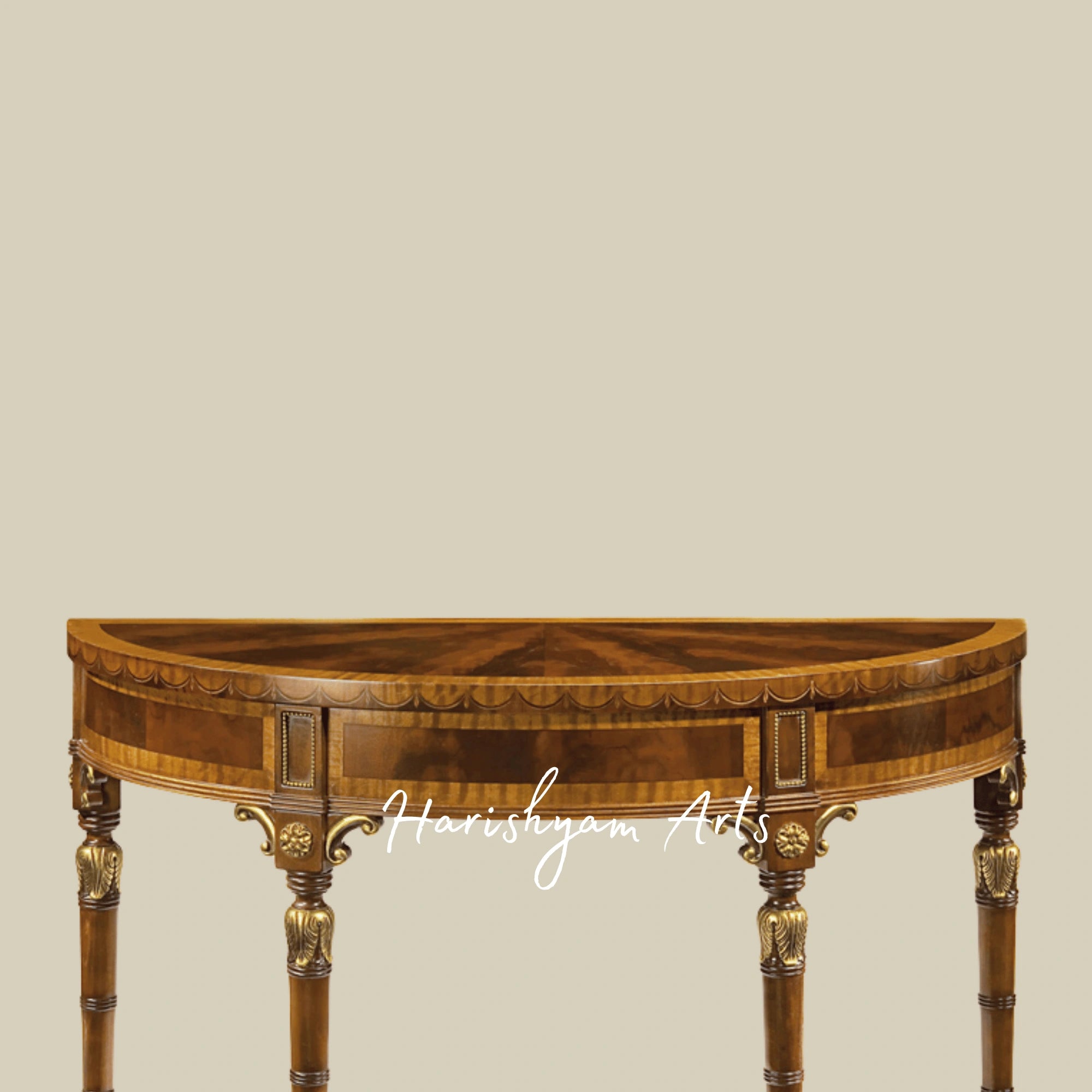 Luxury Handcrafted Wooden Console in Antique Finish4