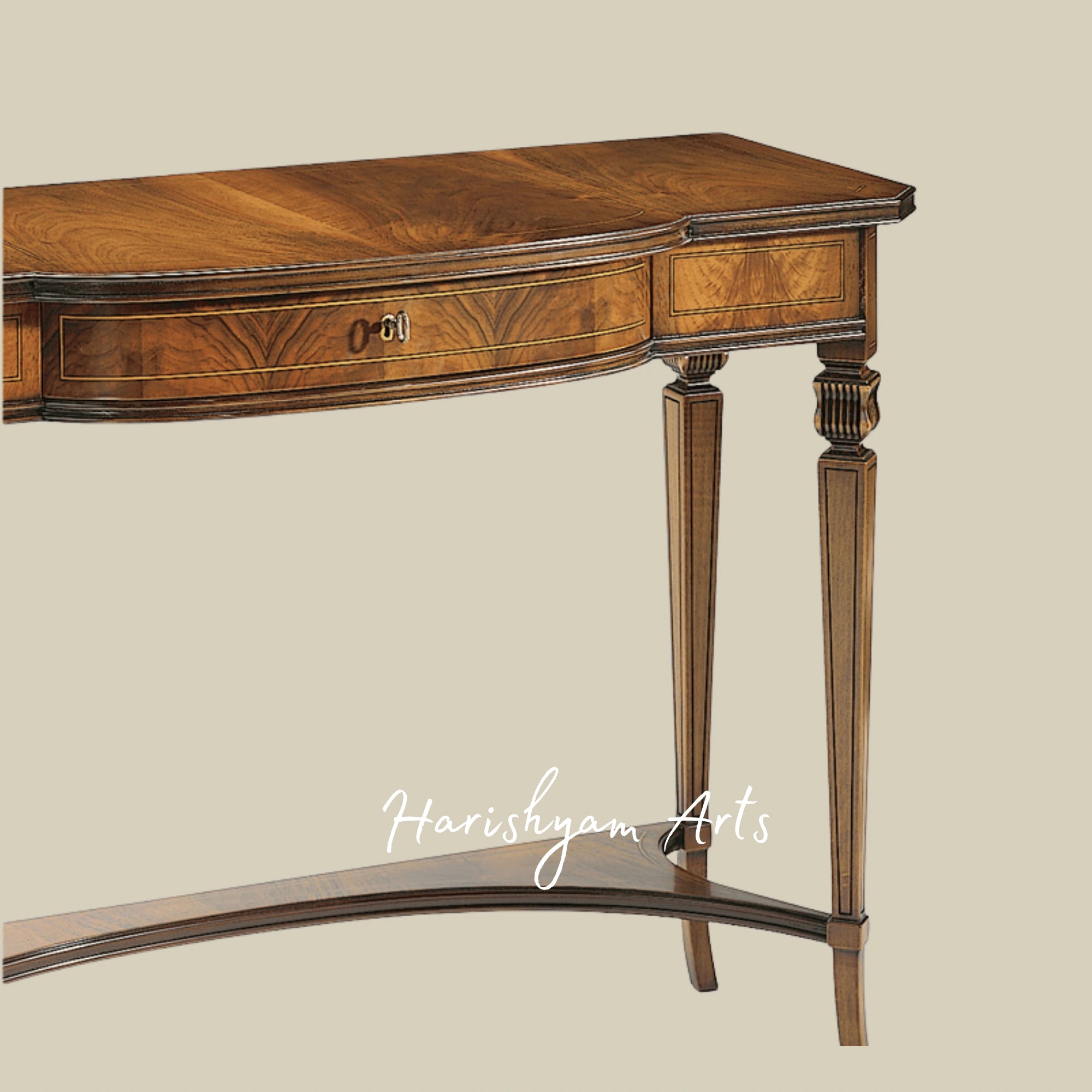 Classic Wooden Console Table with Storage DrawerClassic Wooden Console Table with Storage Drawer3