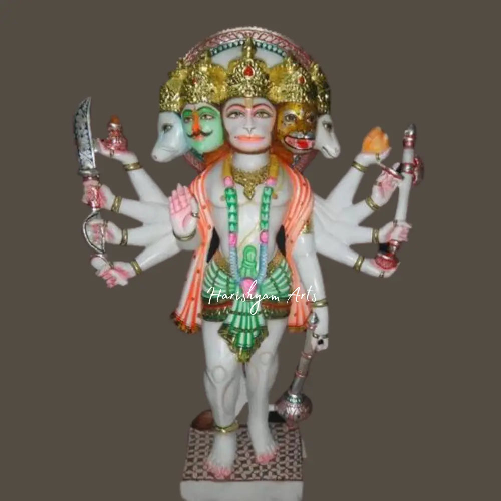 Marble Panchmukhi Hanuman Statue