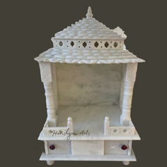 Superior Qulaity White Marble Pooja Temple