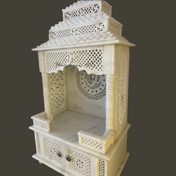 Marble Temple For Home (Marble Mandir) with Om Symbol