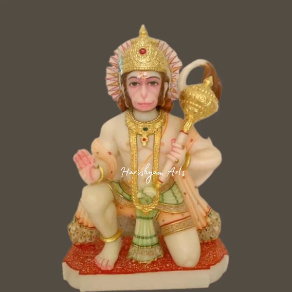 Marble Veer Hanuman Statue