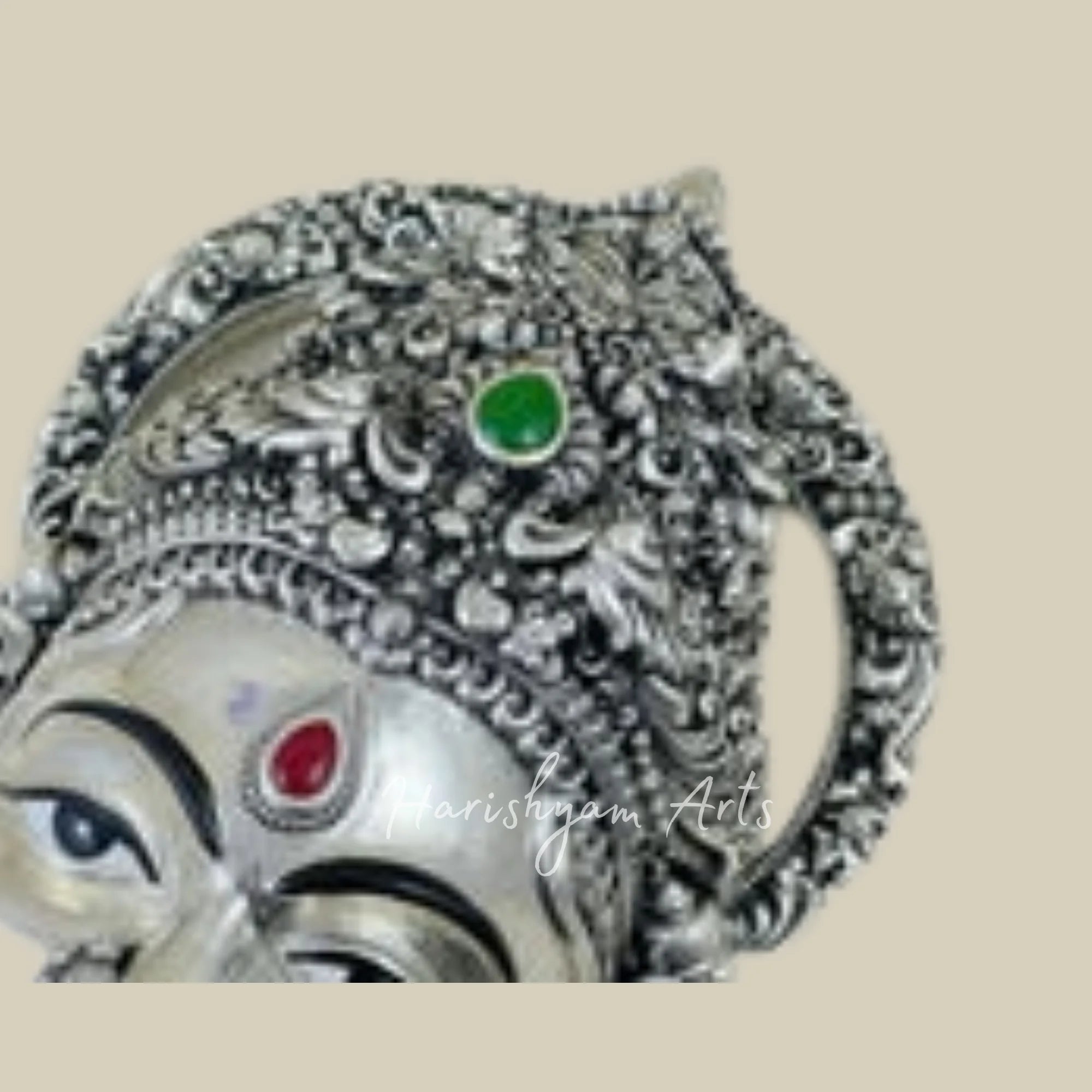 Mata Lakshmi Divine Graceful Face Gold Idol