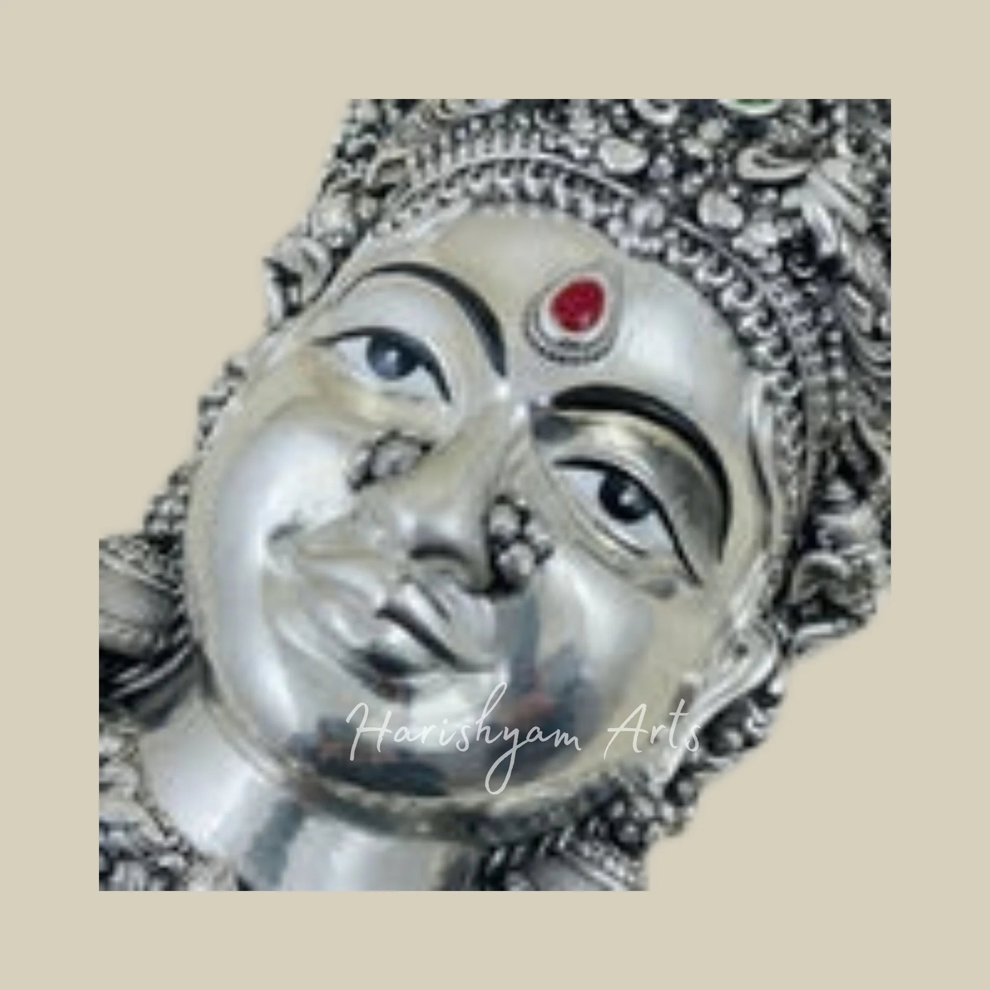Mata Lakshmi Divine Graceful Face Gold Idol