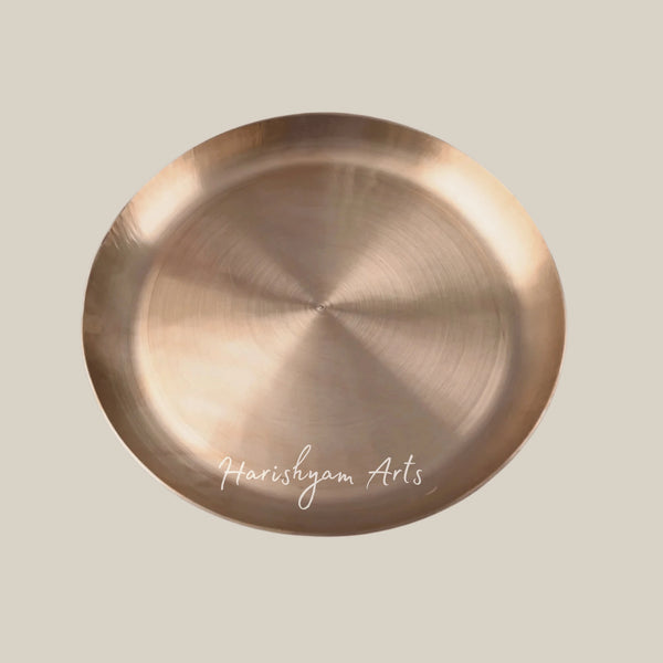 Matte Finish Kansa Thali for Traditional Indian Dining