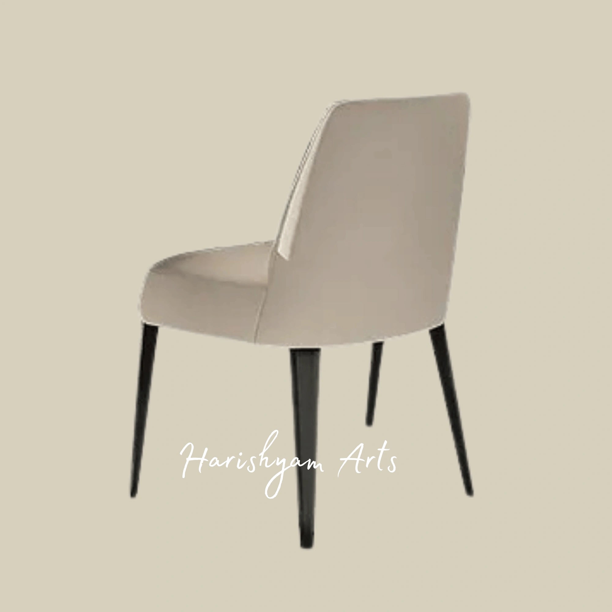 Minimalist Cushioned Side Chair with Smooth Upholstery and Durable Wooden Legs for Modern Home Décor