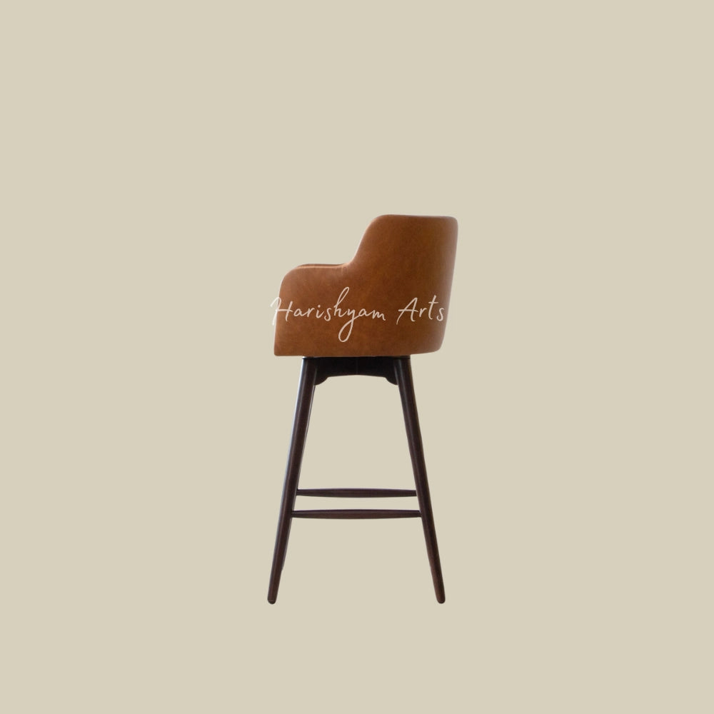 Minimalistic Leather Bar Chair