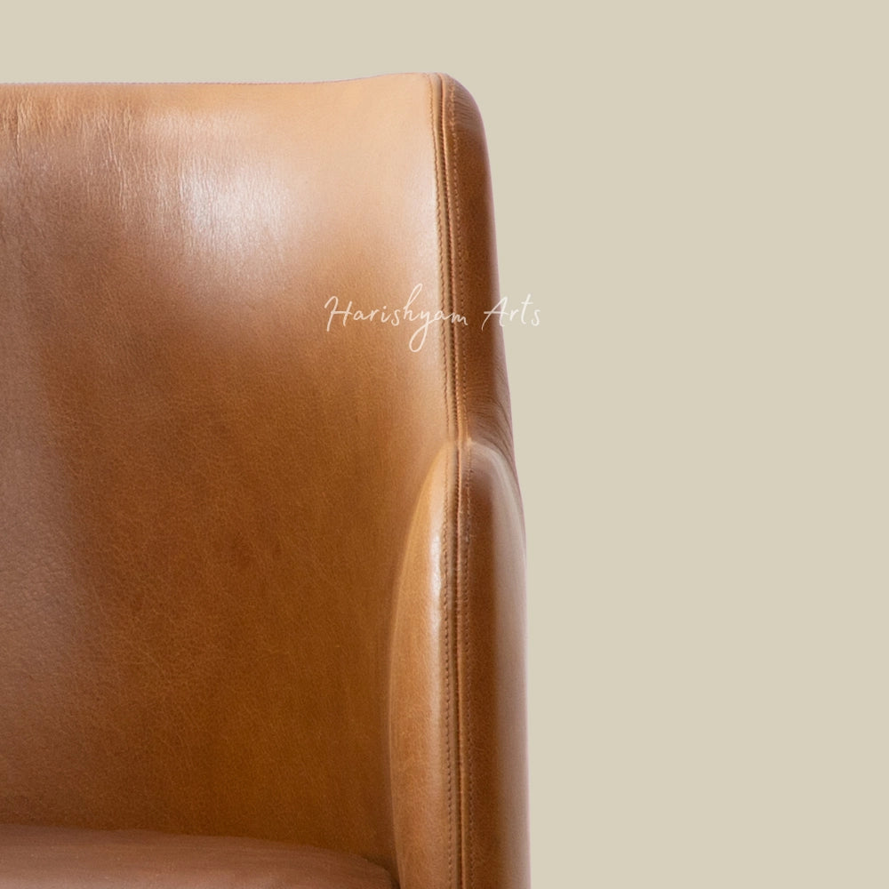 Minimalistic Leather Bar Chair