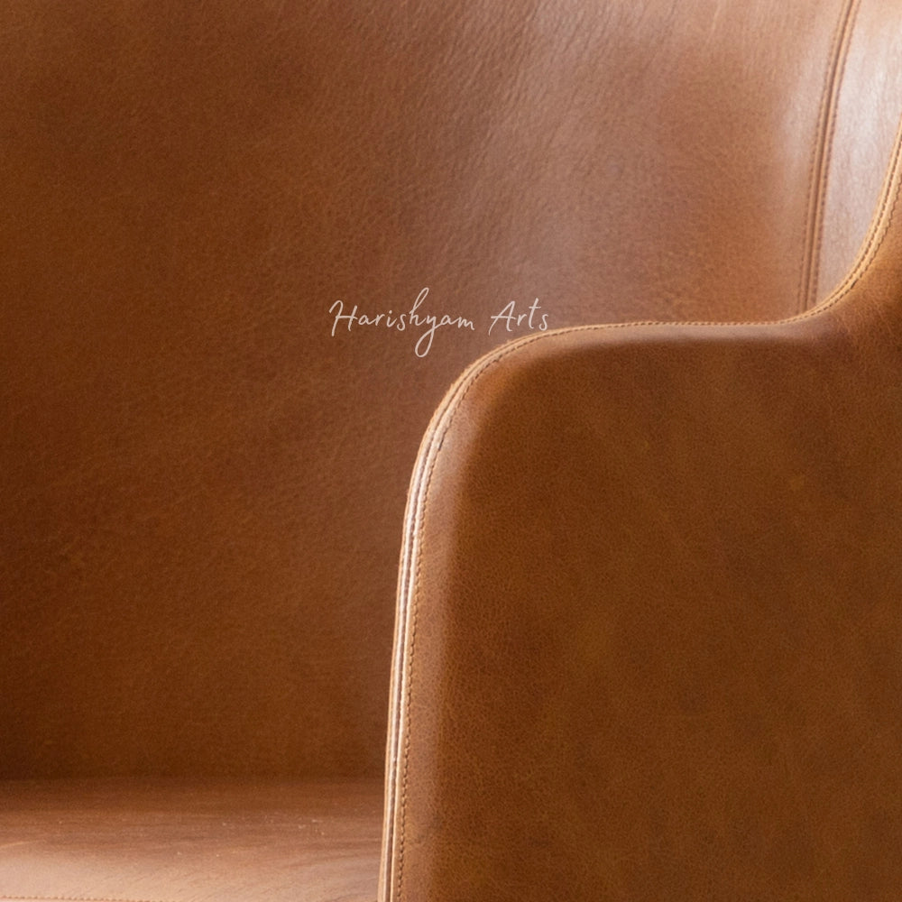 Minimalistic Leather Bar Chair