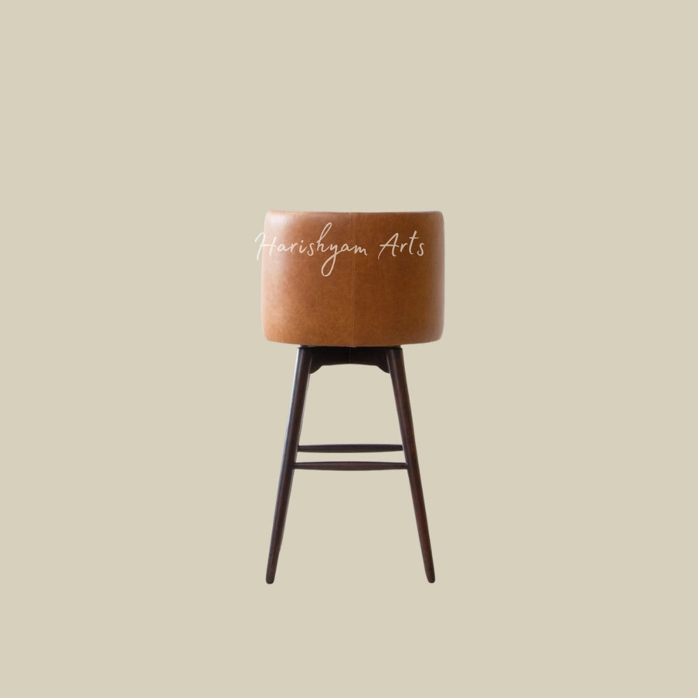 Minimalistic Leather Bar Chair