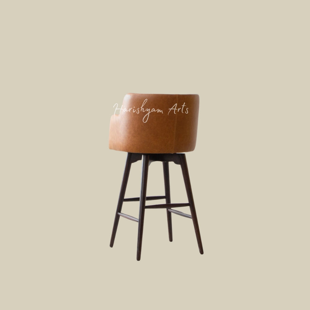 Minimalistic Leather Bar Chair